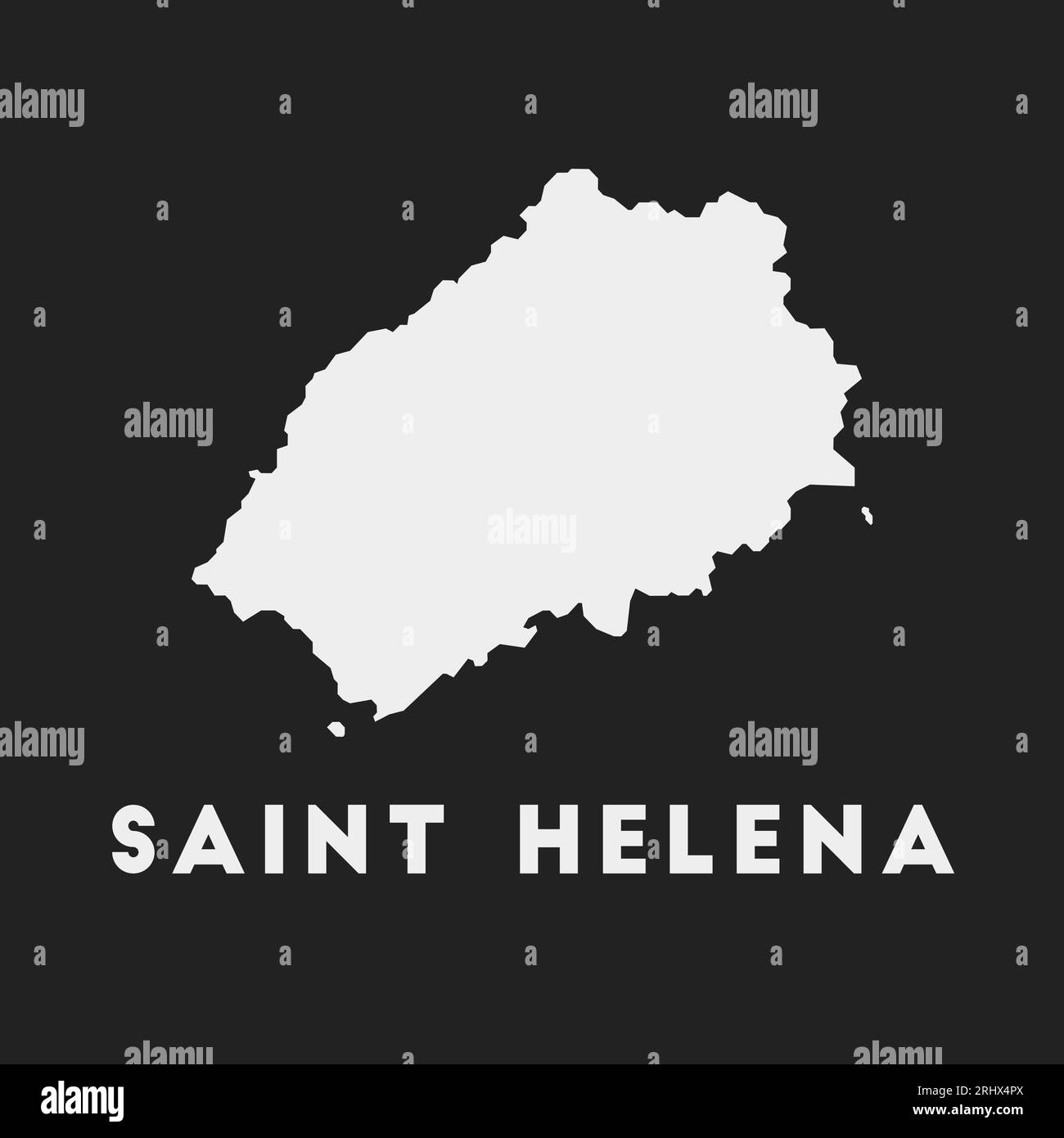 Saint Helena icon. Island map on dark background. Stylish Saint Helena