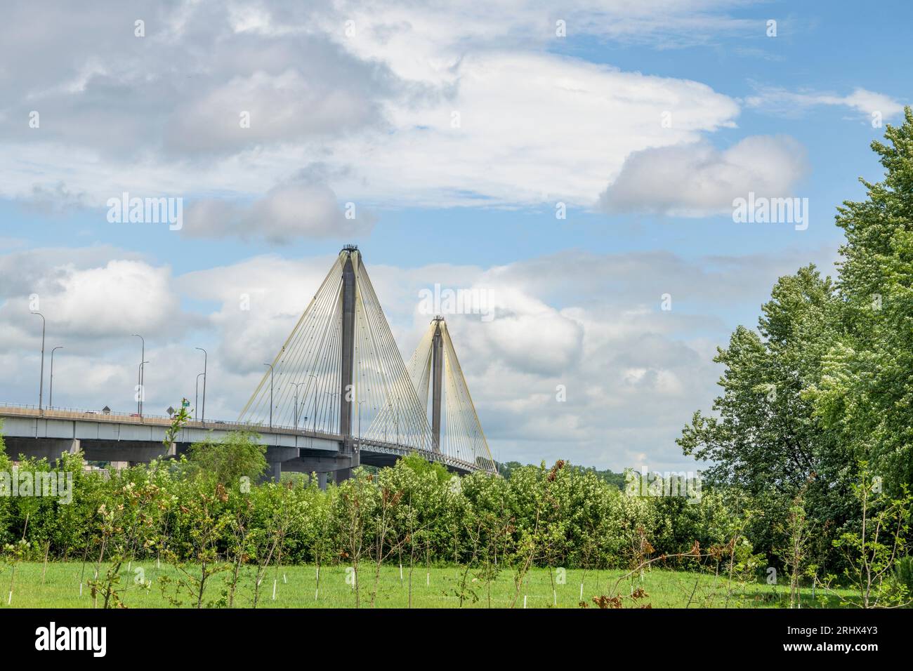 The Clark Bridge, a cablestayed bridge across the Mississippi River
