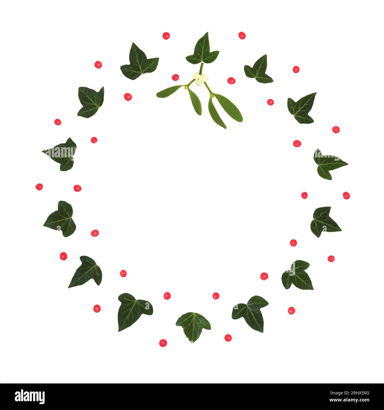 Berry Mistletoe Leaf Printable