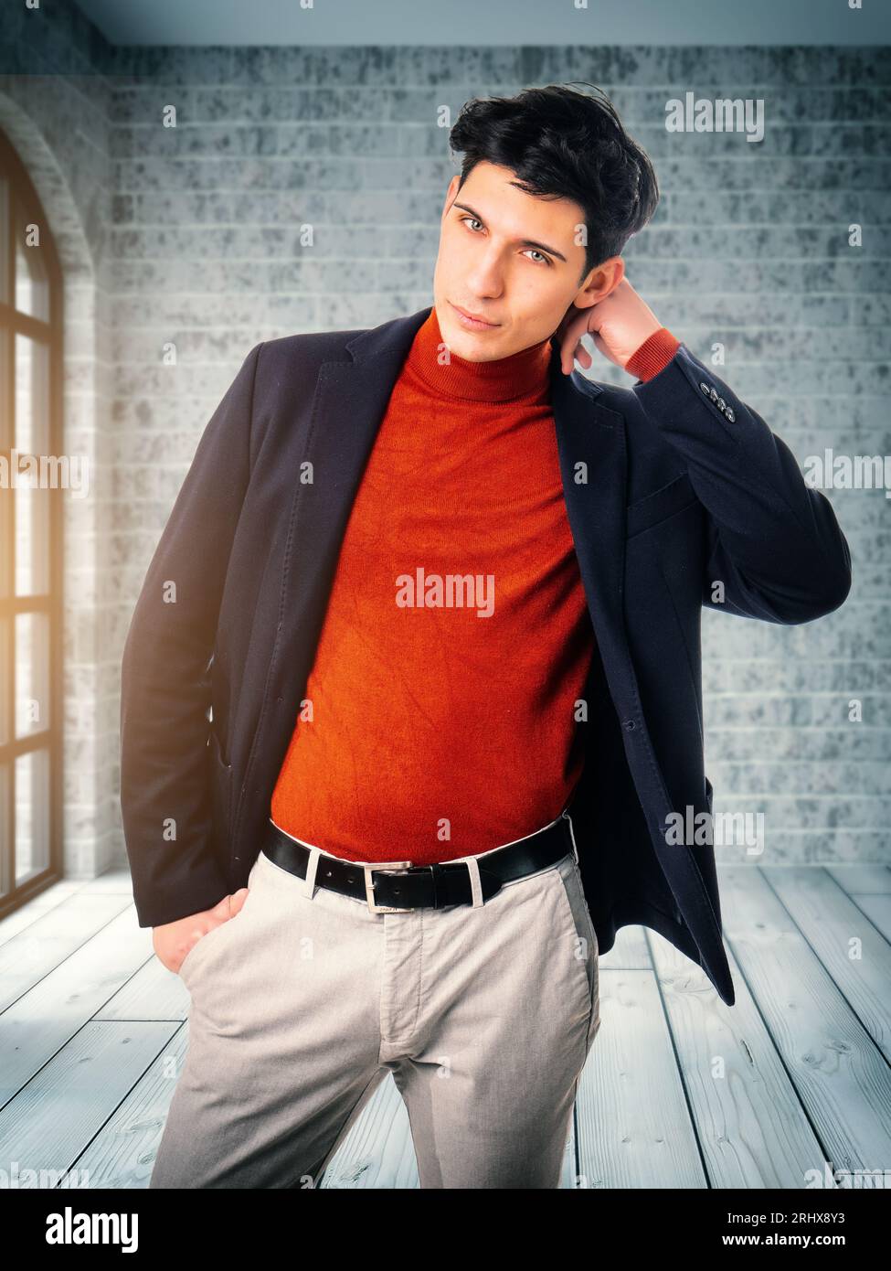 Person wearing orange shirt hi-res stock photography and images - Alamy