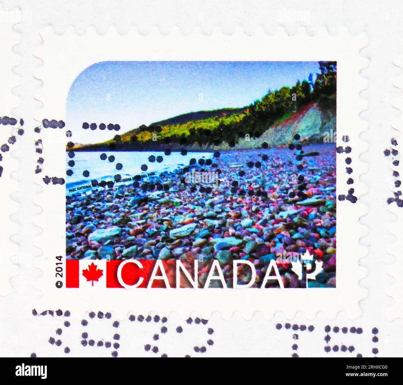 MOSCOW, RUSSIA JUNE 8 2023 Postage stamp printed in Canada shows