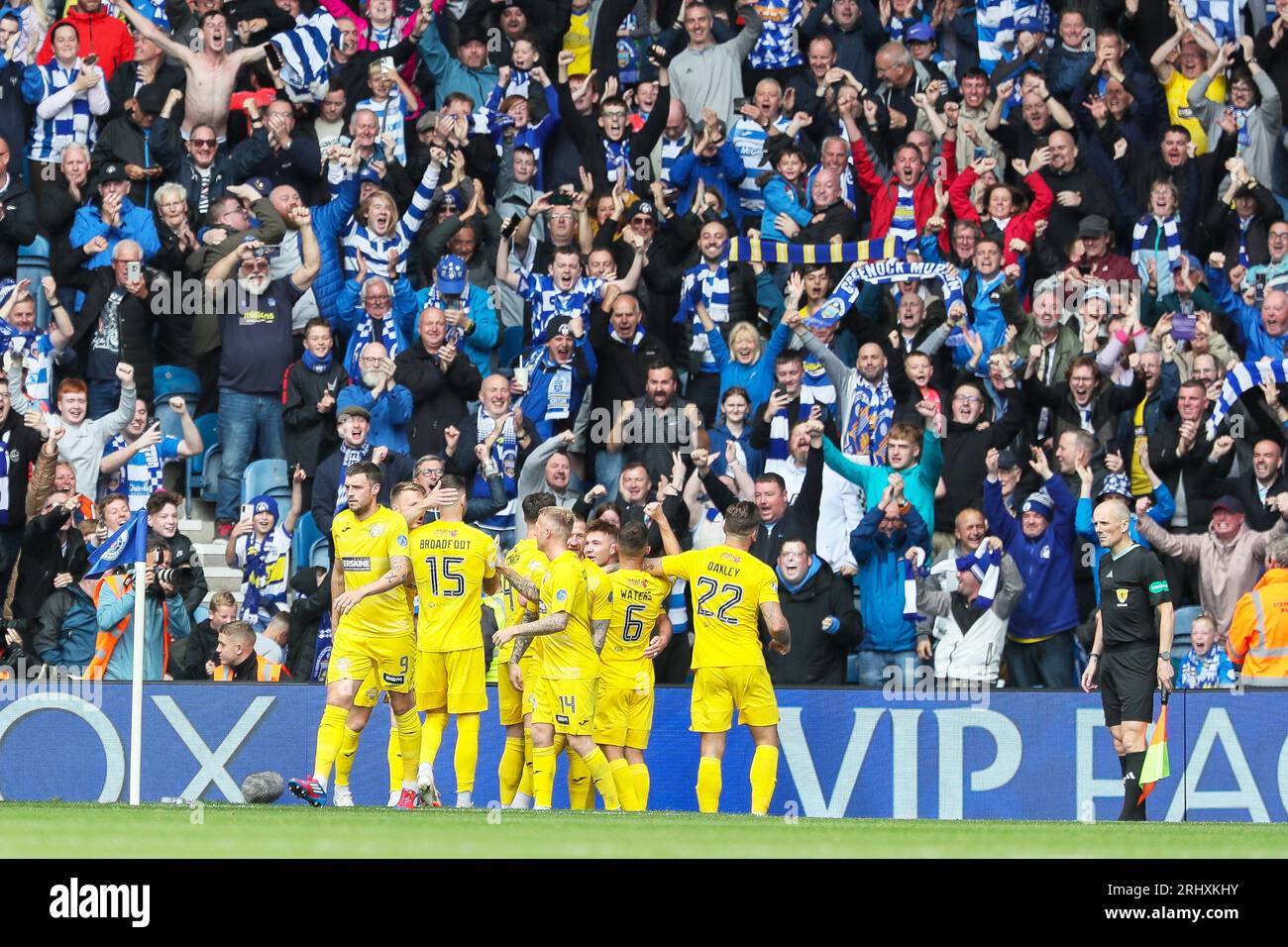 Glasgow, UK. 19th Aug, 2023. Rangers play Greenock Morton at Ibrox ...