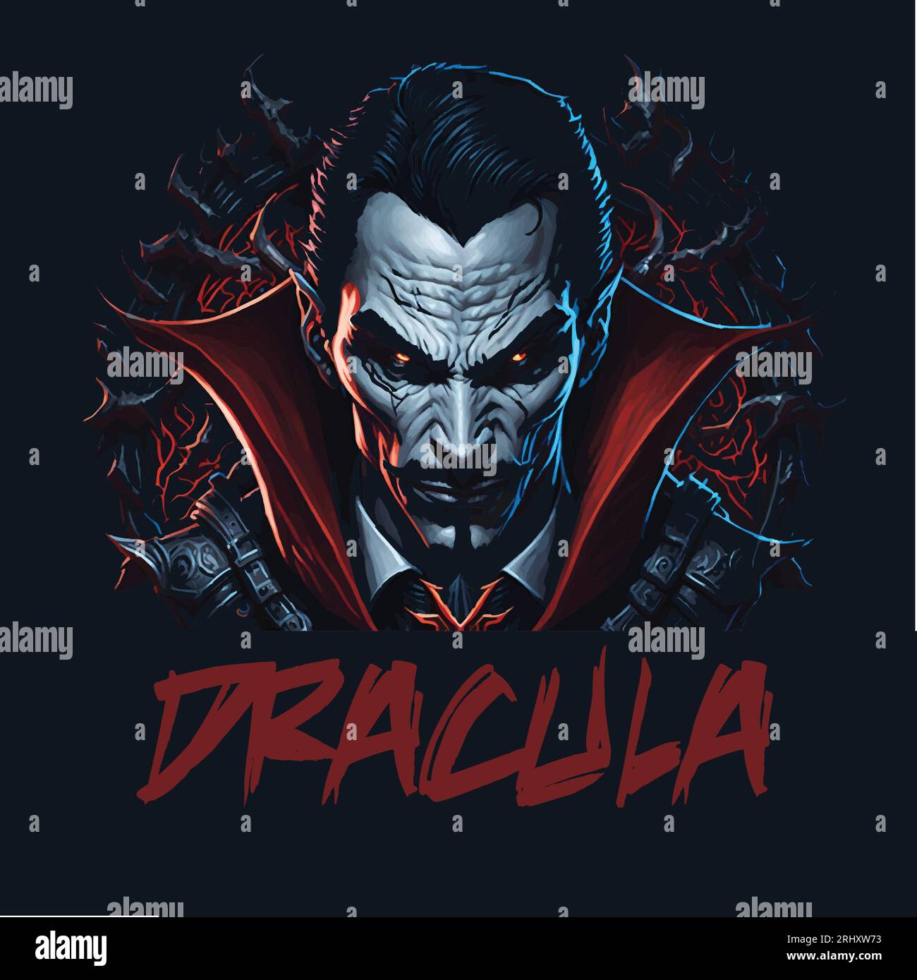 Dracula Gaming Logo High Quality Unique Stock Vector