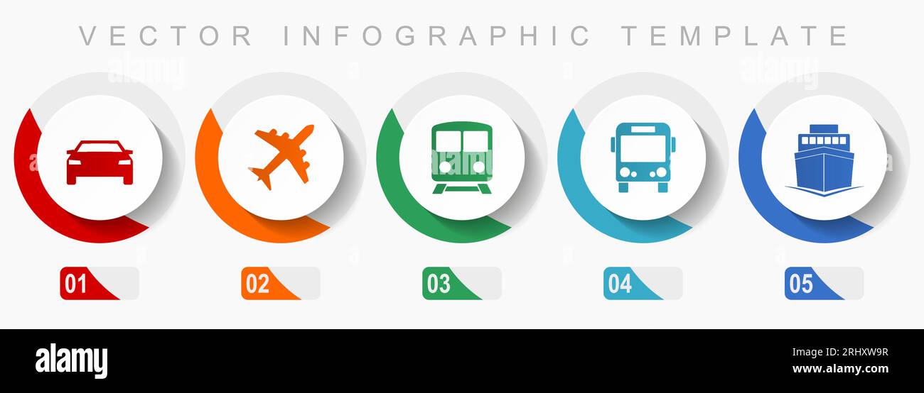 Transport icon set, miscellaneous icons such as car, plane, train, bus ...