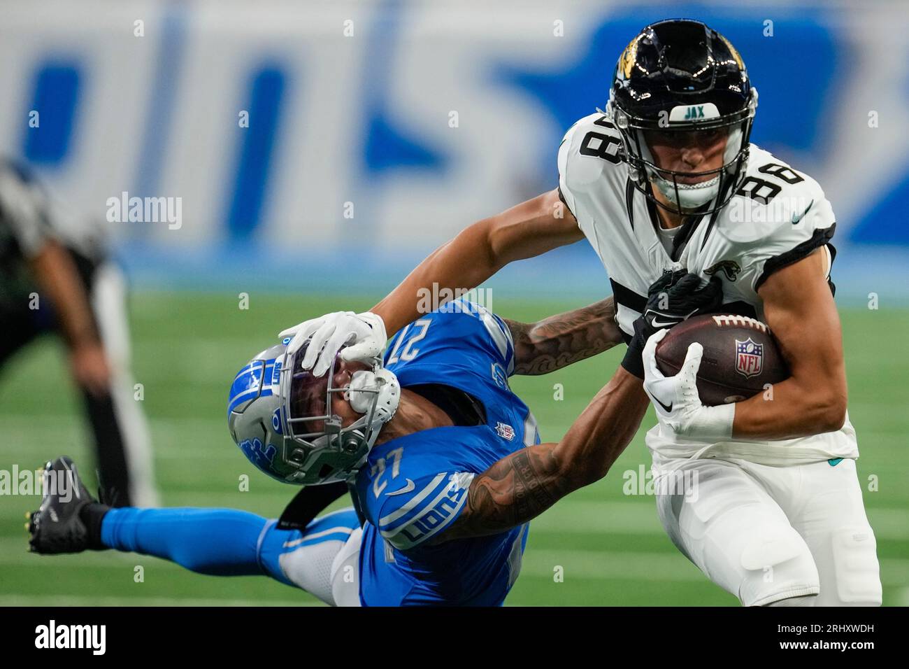 Jacksonville Jaguars wide receiver Oliver Martin (88) walks the sideline  during a practice at NFL football training camp, Friday, July 28, 2023, in  Jacksonville, Fla. (AP Photo/John Raoux Stock Photo - Alamy