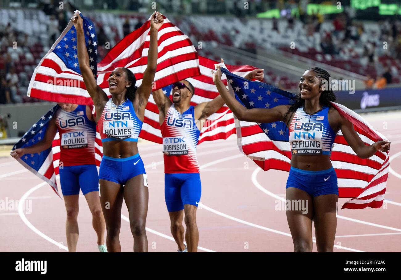 Budapest Hungary 19th Aug 2023 Athletics World Championships 4 X budapest-hungary-19th-aug-2023-athletics-world-championships-4-x