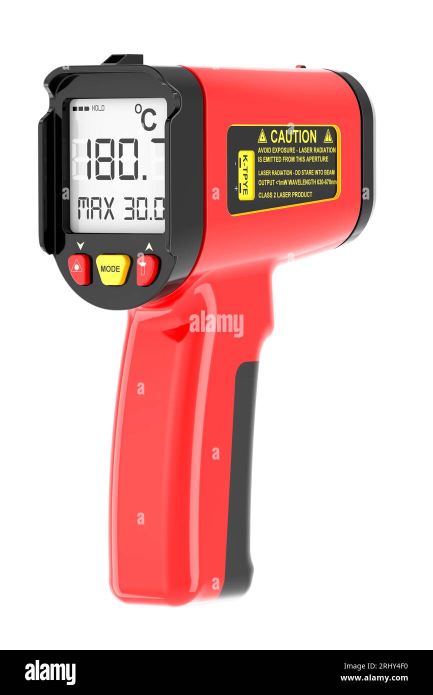 Digital IR Infrared Thermometer Non Contact Temperature LCD Display Gun, White