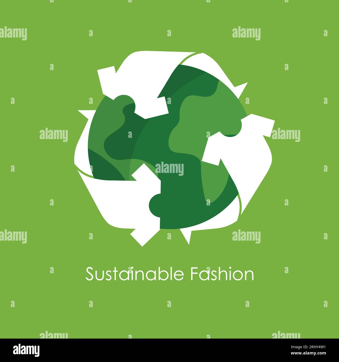 Clothes recycle icon. Sustainable fashion logo. Eco friendly concept
