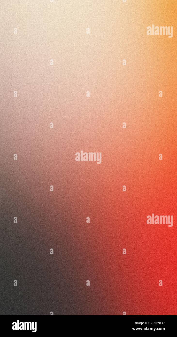Red orange black grainy gradient vertical background glowing lights noise texture backdrop Stock Photo