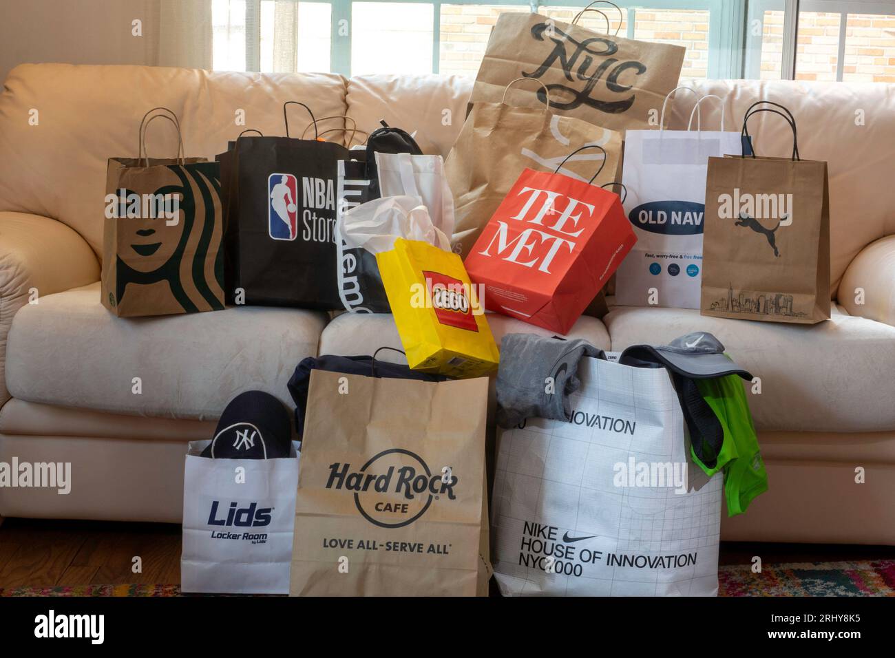 New York City Shopping Bags Still Life  2023 Stock Photo
