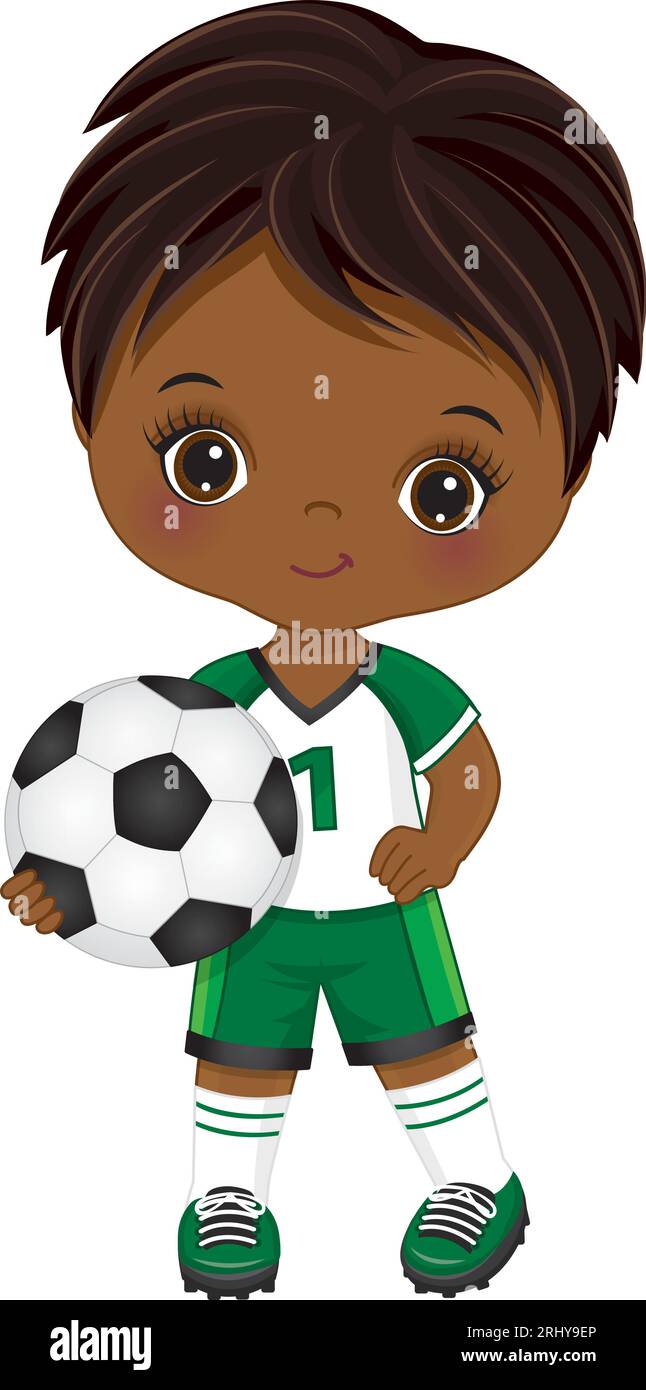 enfants jouant au football clipart