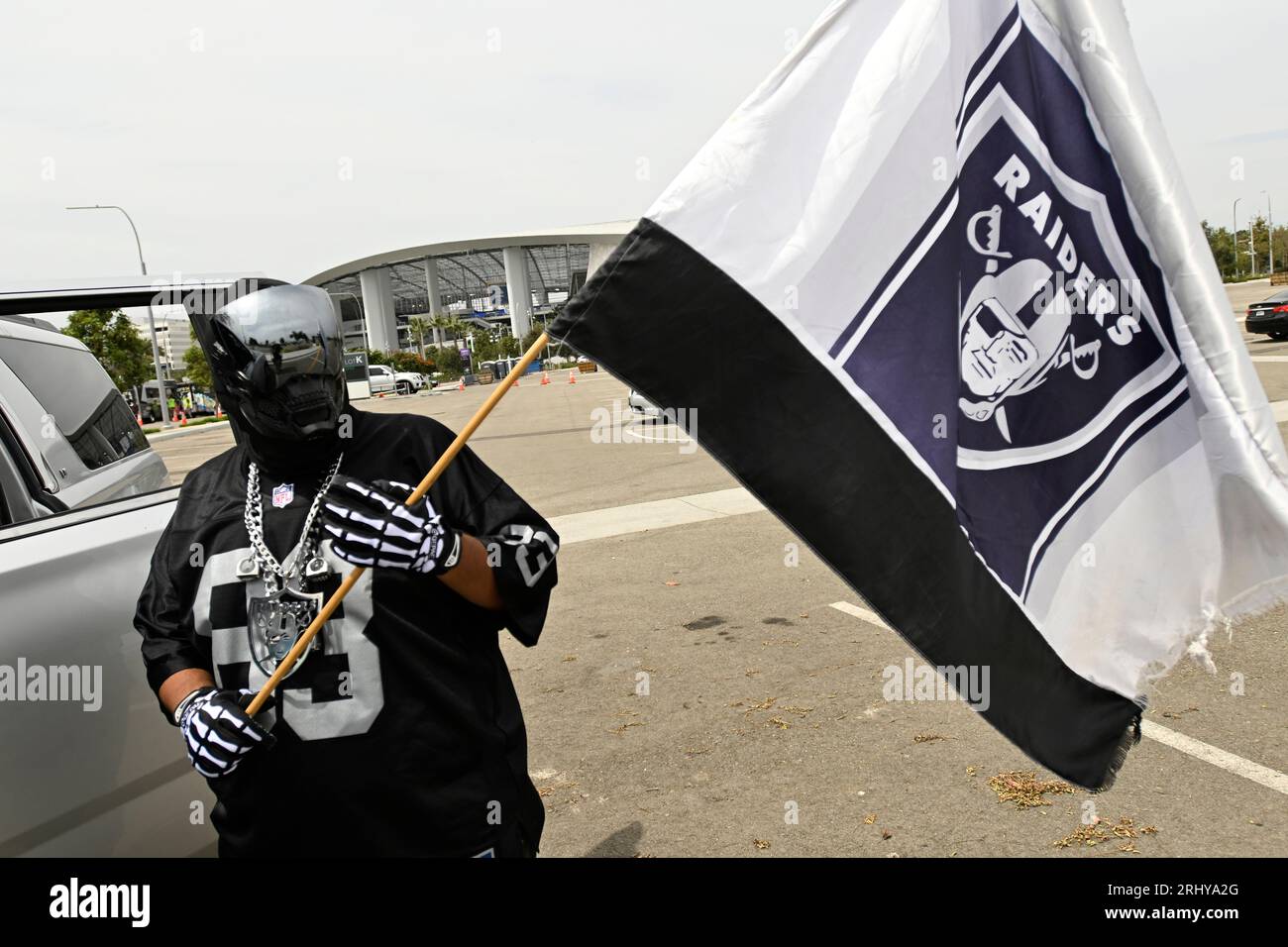 Las Vegas Raiders fan during a NFL preseason game against the Los