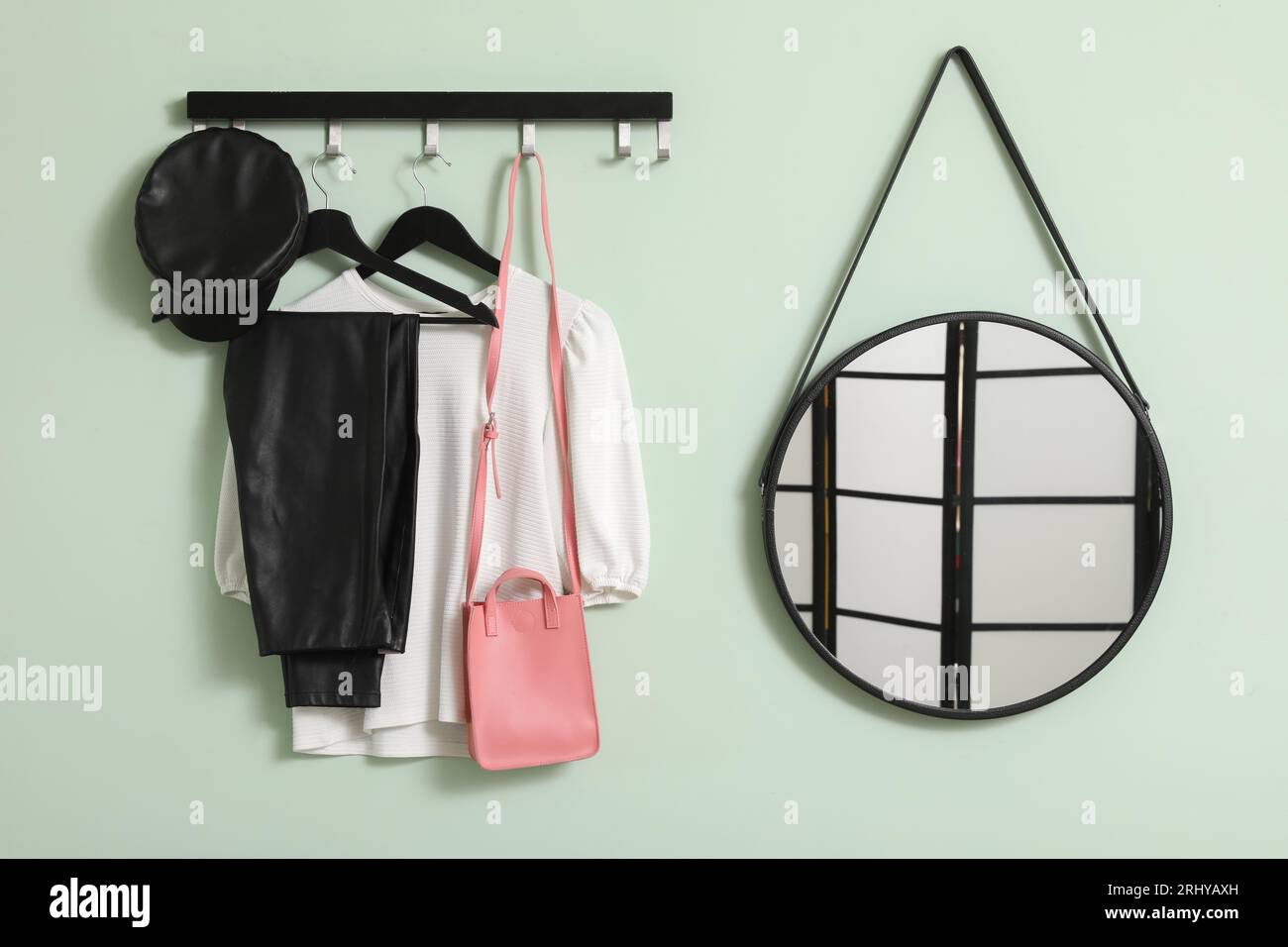 Clothes hanging hooks hi-res stock photography and images - Alamy