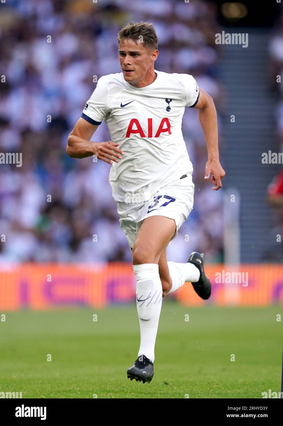Tottenham Hotspur&rsquo;s Micky van de Ven during the Premier League match at