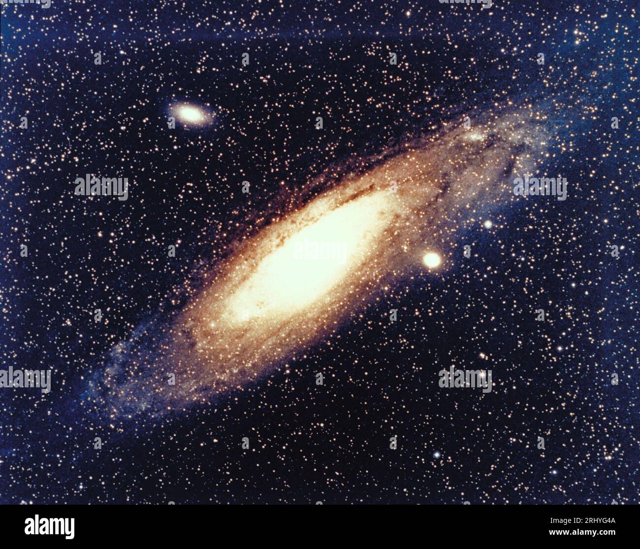 Andromeda galaxy M31 from the Palomar Observatory, California, USA , (NASA image) Stock Photo