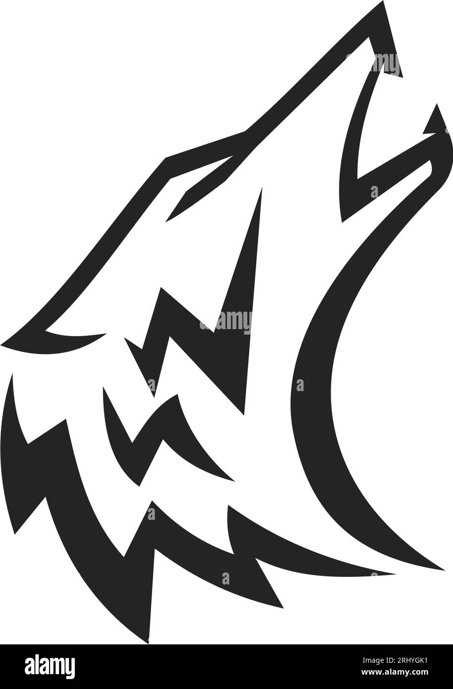 Wolf logo template Isolated. Brand Identity. Icon Abstract Vector ...