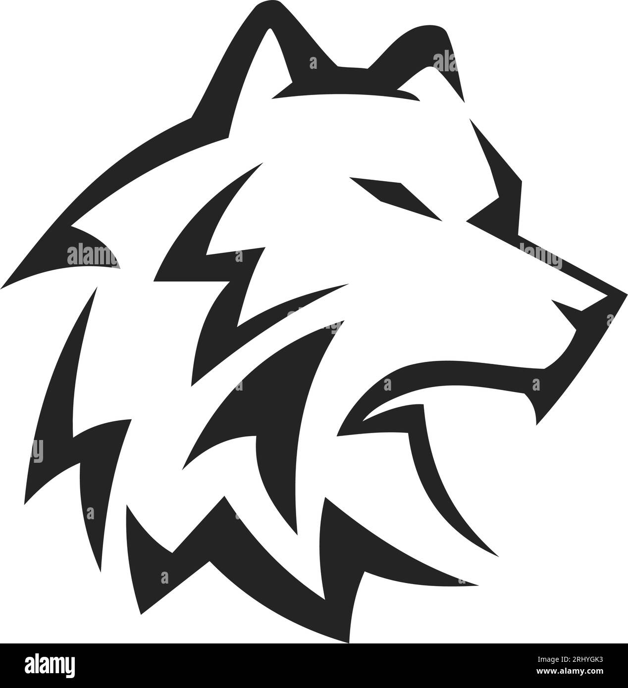 Wolf logo template Isolated. Brand Identity. Icon Abstract Vector ...