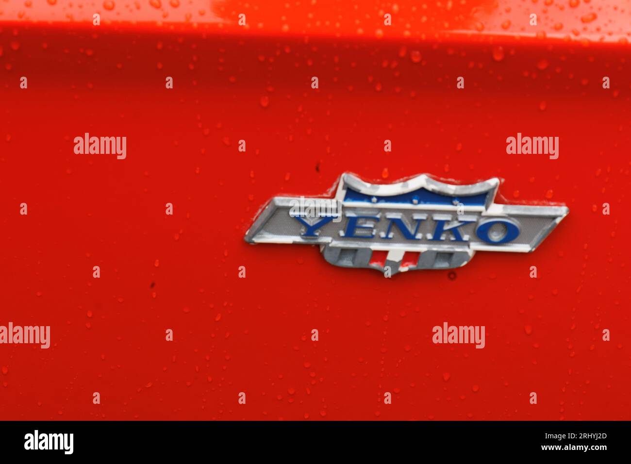 Chevy Yenko nameplate on red Stock Photo - Alamy