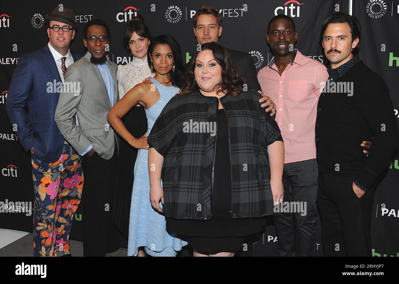 Beverly Hills. 13th Sep, 2023. Chris Sullivan, Ron Cephas Jones, Mandy Moore, Susan Kelechi Watson, Justin Hartley, Chrissy Metz, Sterling K. Brown and Milo Ventimiglia at the 2016 PaleyFest Fall TV Previews - NBC - 'This Is Us' at the Paley Center for the Media on September 13, 2016 in Beverly Hills, California. Credit: Mpi99/Media Punch/Alamy Live News Stock Photo