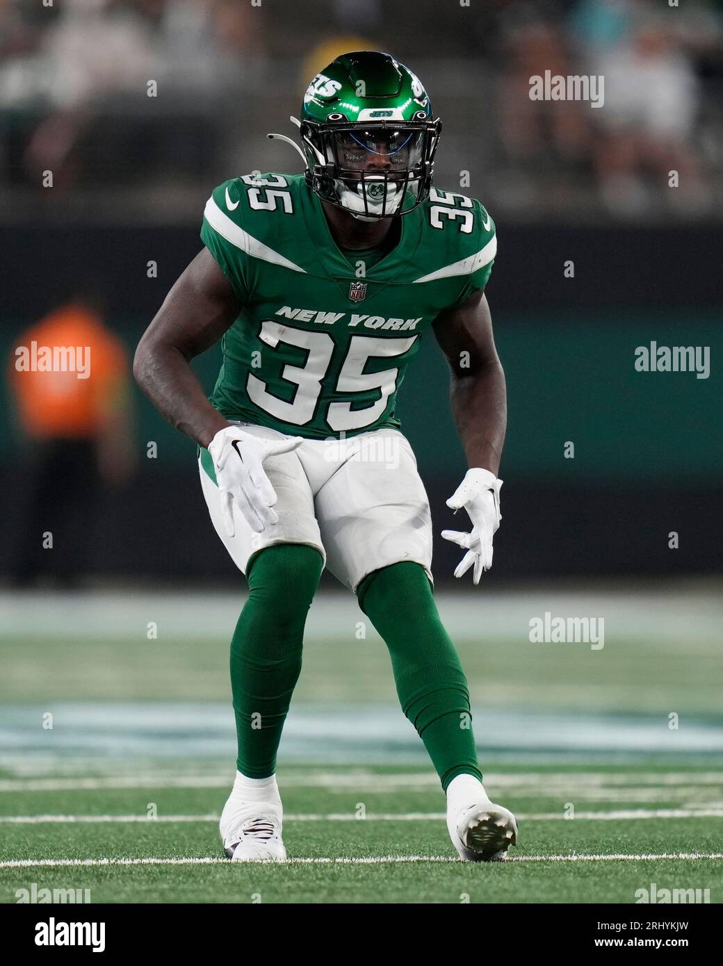 New York Jets safety Marquis Waters (35) in action against the