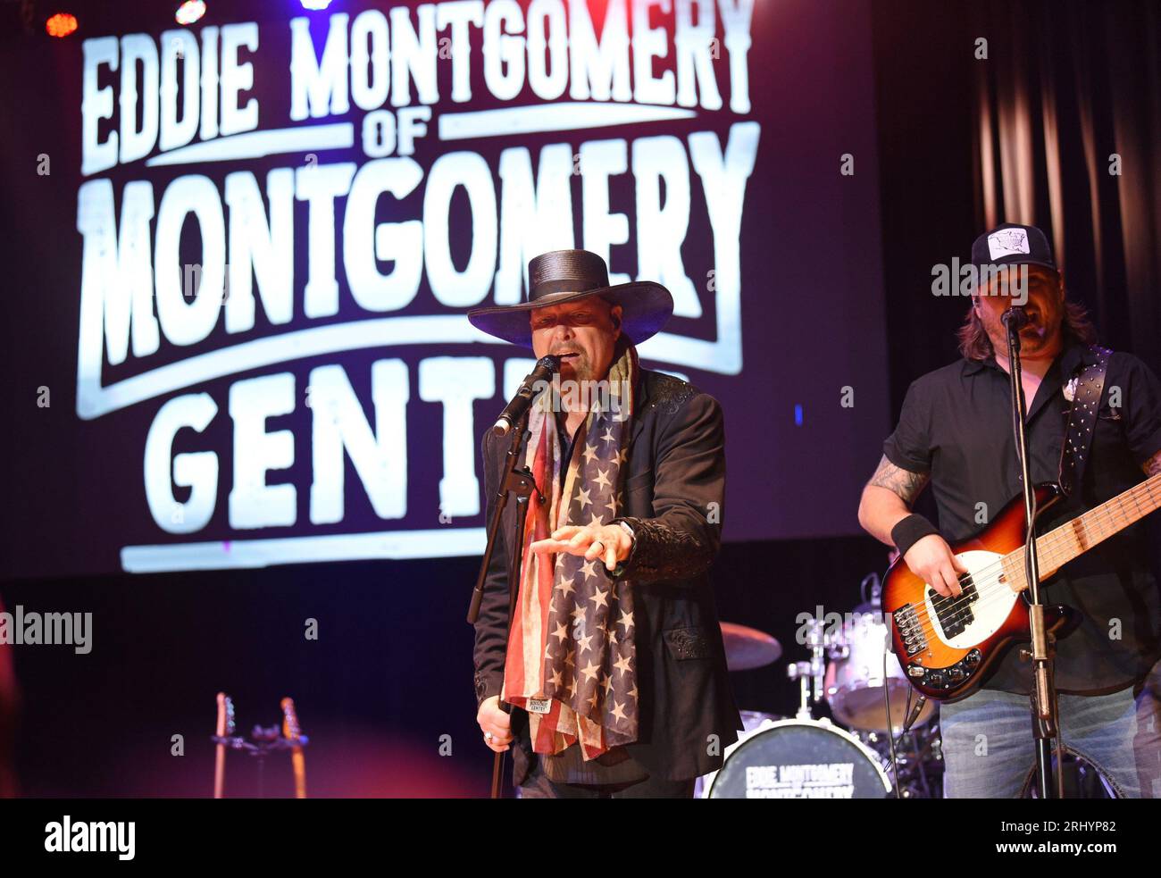 Hiawassee, GA, USA. 19th Aug, 2023. Eddie Montgomery on stage for Brotherly Love Tour with John Michael Montgomery and Eddie Montgomery, Anderson Music Hall, Georgia Mountain Fairgrounds, Hiawassee, GA August 19, 2023. Credit: Derek Storm/Everett Collection/Alamy Live News Stock Photo
