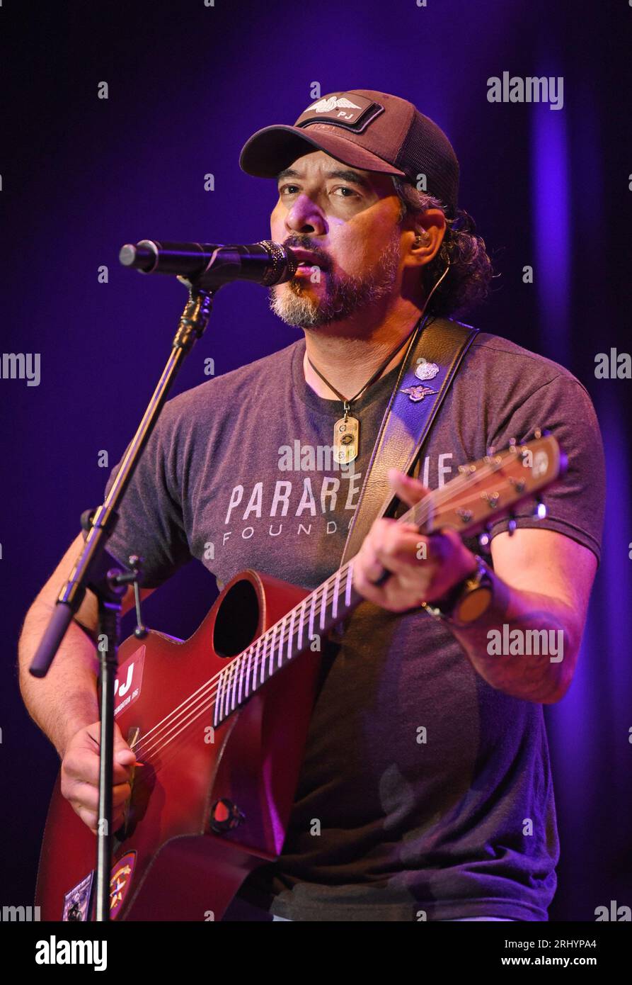 Hiawassee, GA, USA. 19th Aug, 2023. Donovan Chapman on stage for Brotherly Love Tour with John Michael Montgomery and Eddie Montgomery, Anderson Music Hall, Georgia Mountain Fairgrounds, Hiawassee, GA August 19, 2023. Credit: Derek Storm/Everett Collection/Alamy Live News Stock Photo