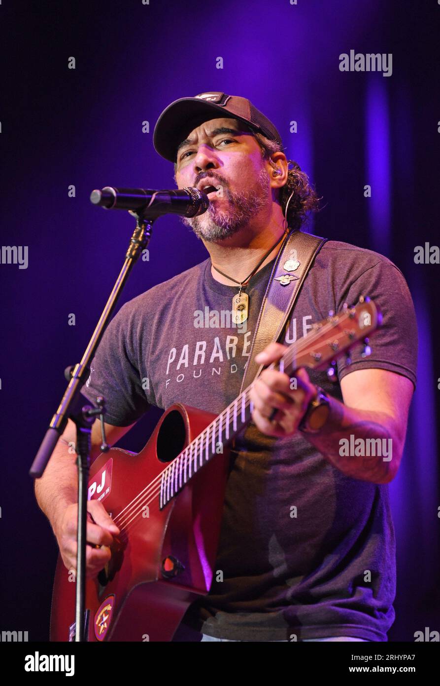 Hiawassee, GA, USA. 19th Aug, 2023. on stage for Brotherly Love Tour with John Michael Montgomery and Eddie Montgomery, Anderson Music Hall, Georgia Mountain Fairgrounds, Hiawassee, GA August 19, 2023. Credit: Derek Storm/Everett Collection/Alamy Live News Stock Photo