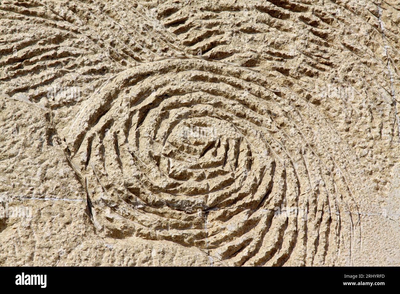 rough rock texture in a park, closeup of photo Stock Photo