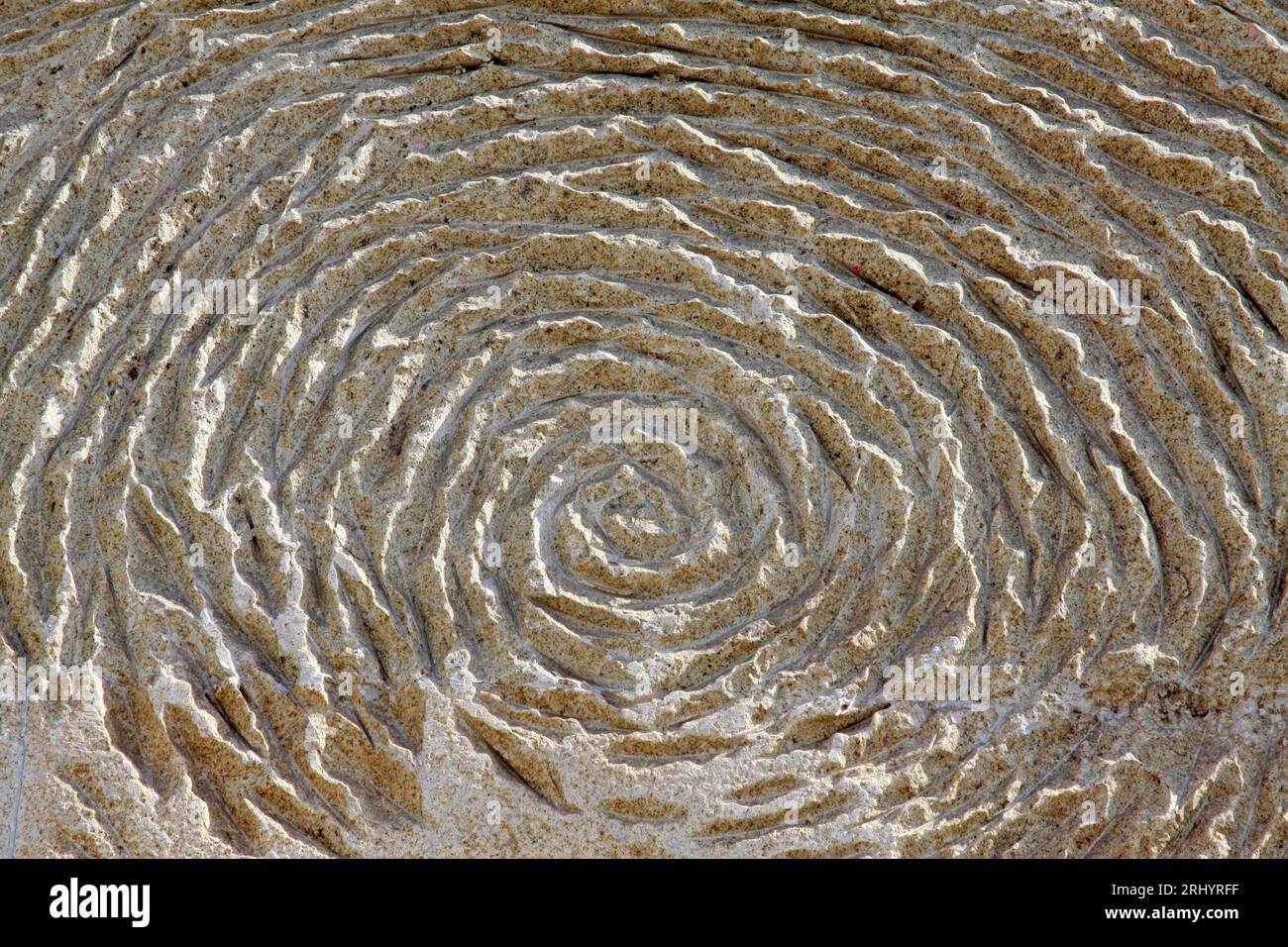 rough rock texture in a park, closeup of photo Stock Photo