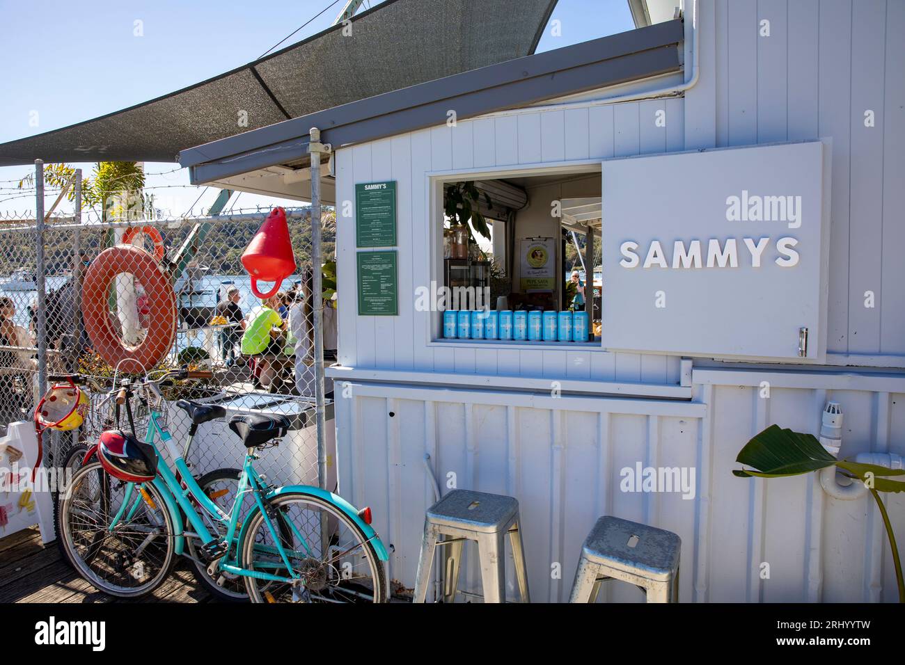 Sydney Australia waterfront boat marina cafe Sammys at Careel Bay