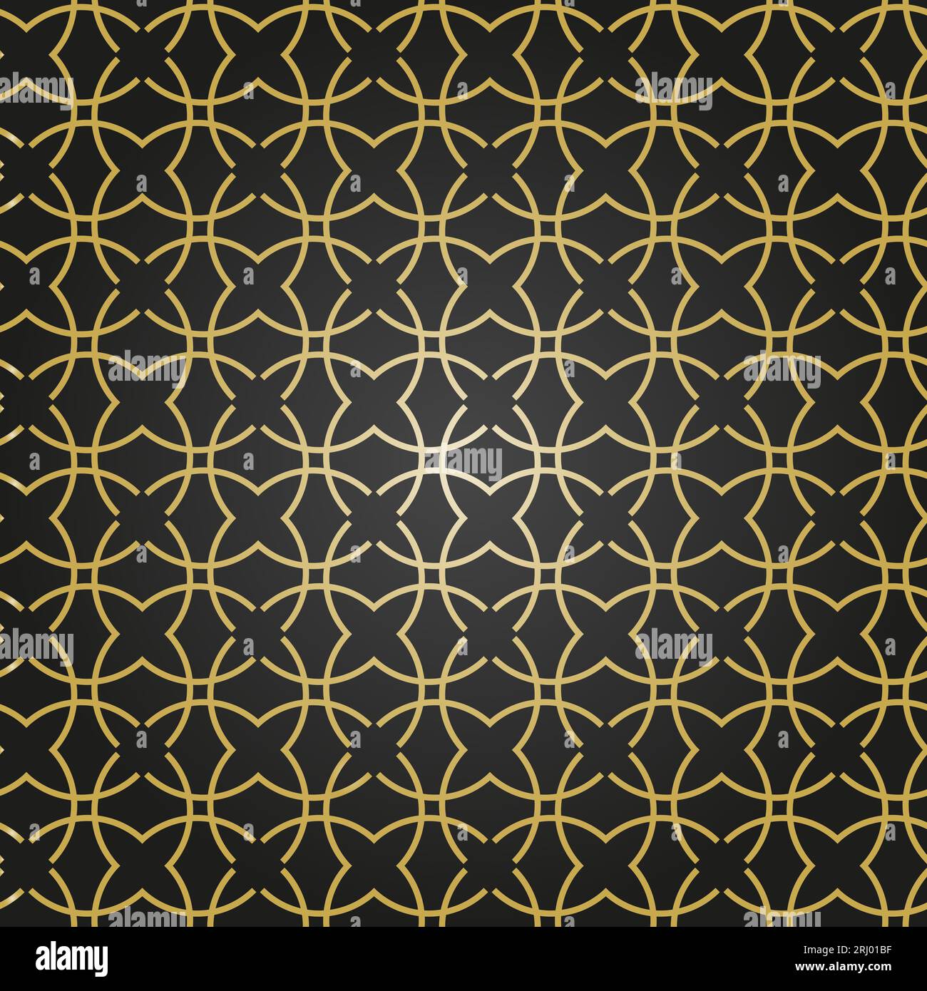 Seamless ornament in arabian style. Geometric abstract black and golden ...
