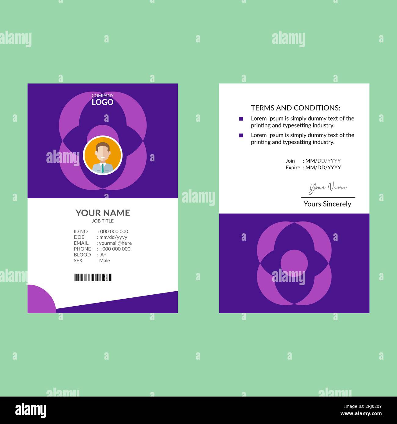 Elegant ID Card Design Template Stock Vector Image Art Alamy elegant-id-card-design-template-stock-vector-image-art-alamy