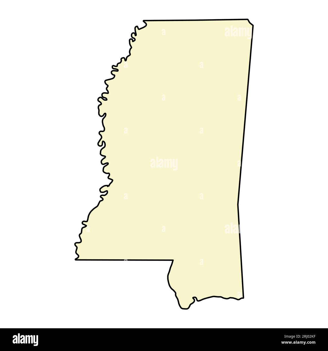 Mississippi map shape, united states of america. Flat concept icon ...