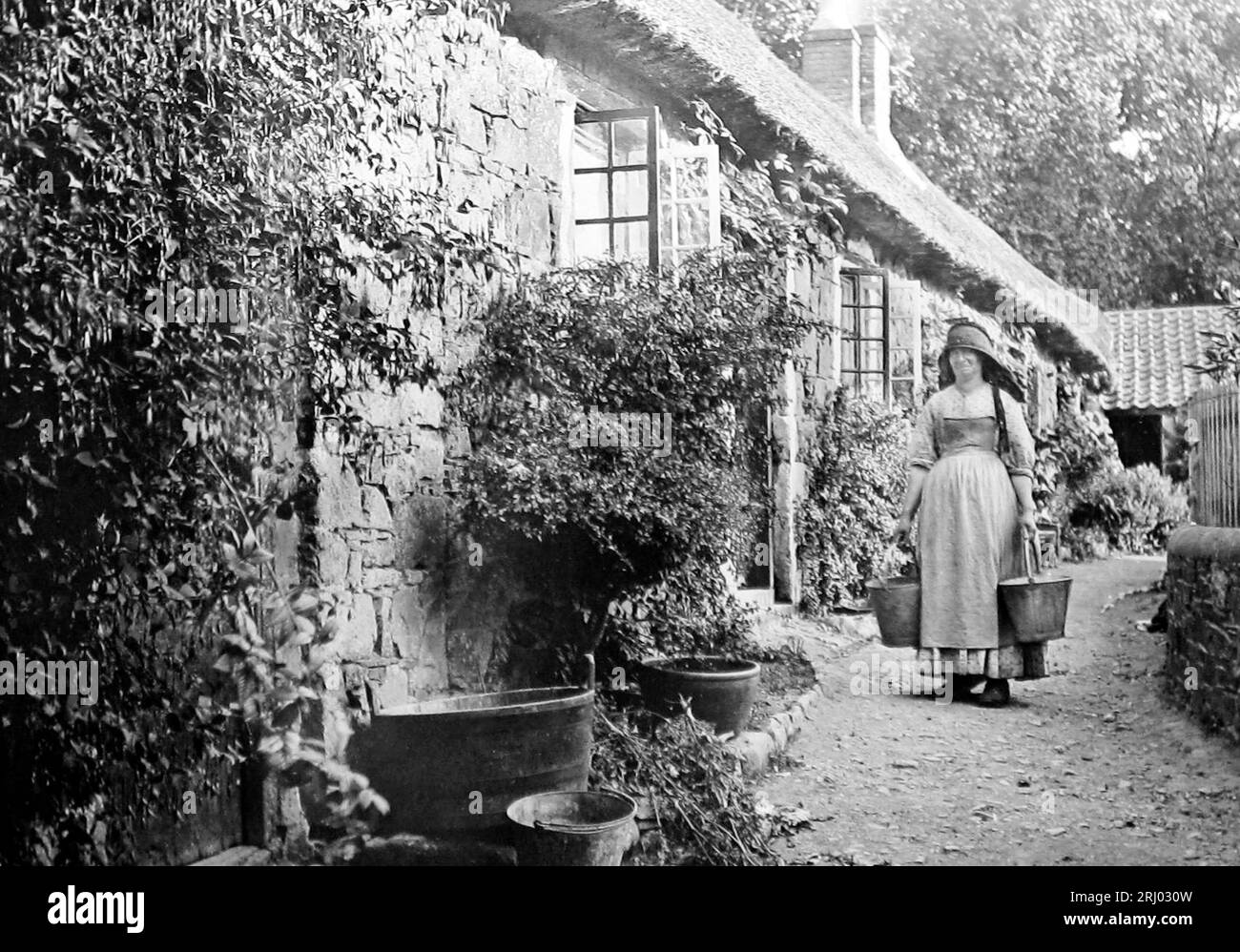 A cottage in Sark, Channel Islands, Victorian period Stock Photo Alamy