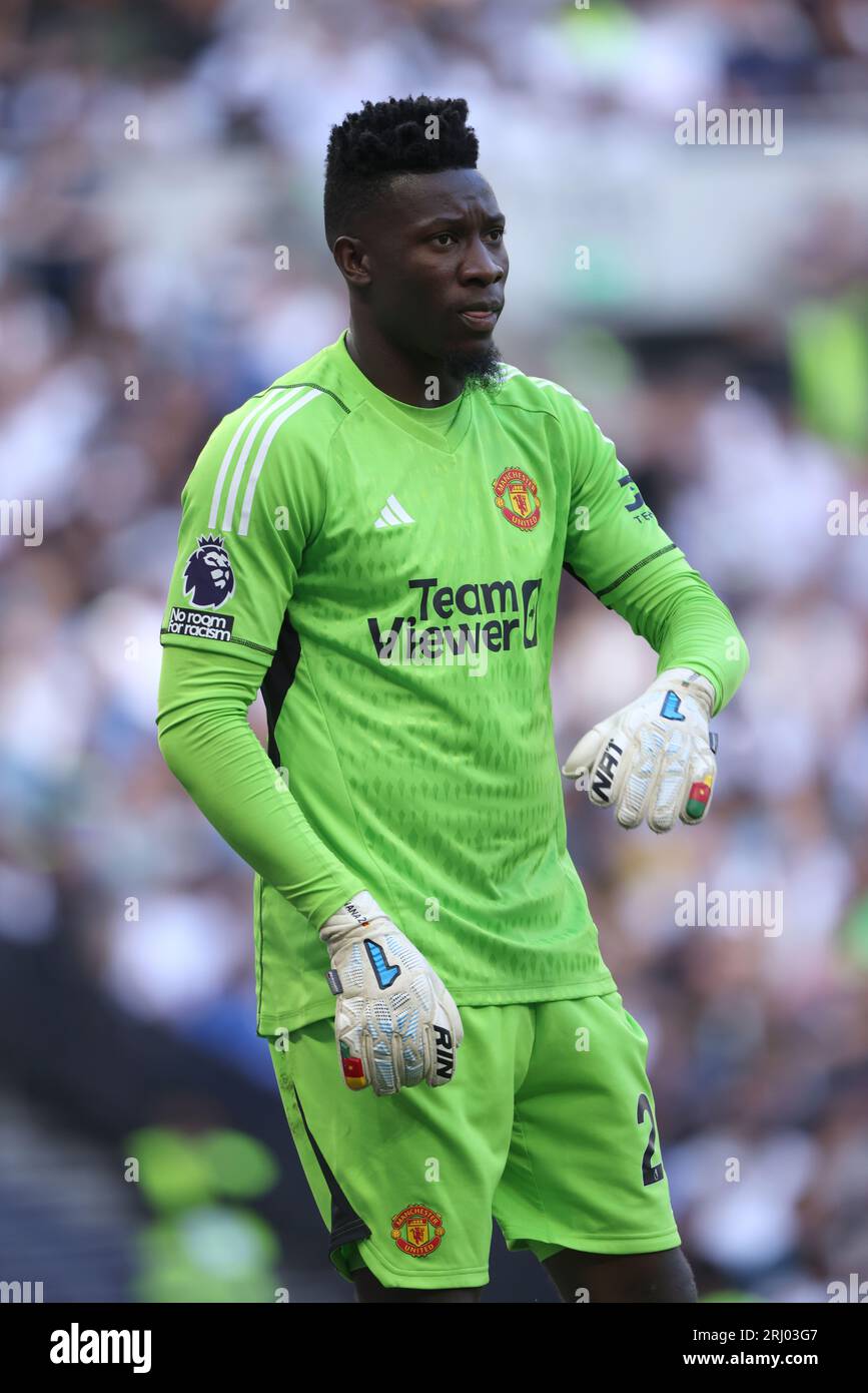 London, UK. 19th Aug, 2023. Andre Onana (MU) at the Tottenham Hotspur v ...