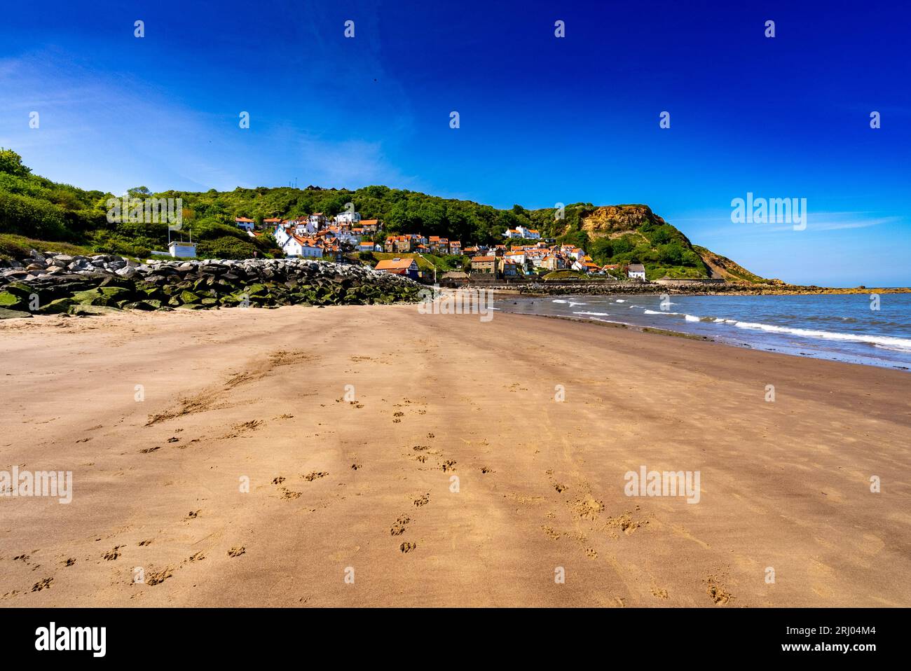 Runswick Bay Seaside Town North East England Stock Photo