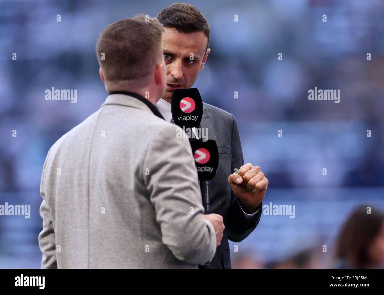 London, UK. 19th Aug, 2023. Ex footballer Dimitar Berbatov presents for tv broadcasting channel during the Premier League match at the Tottenham Hotspur Stadium, London. Picture credit should read: Paul Terry/Sportimage Credit: Sportimage Ltd/Alamy Live News Stock Photo