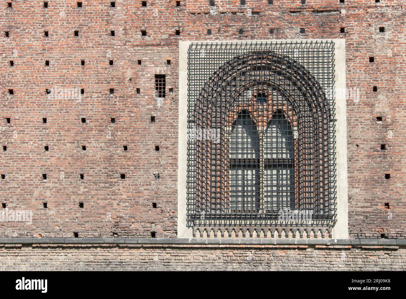 Castello Sforzesco in Milan, exterior of the fortress, Italy, Europe Stock Photo