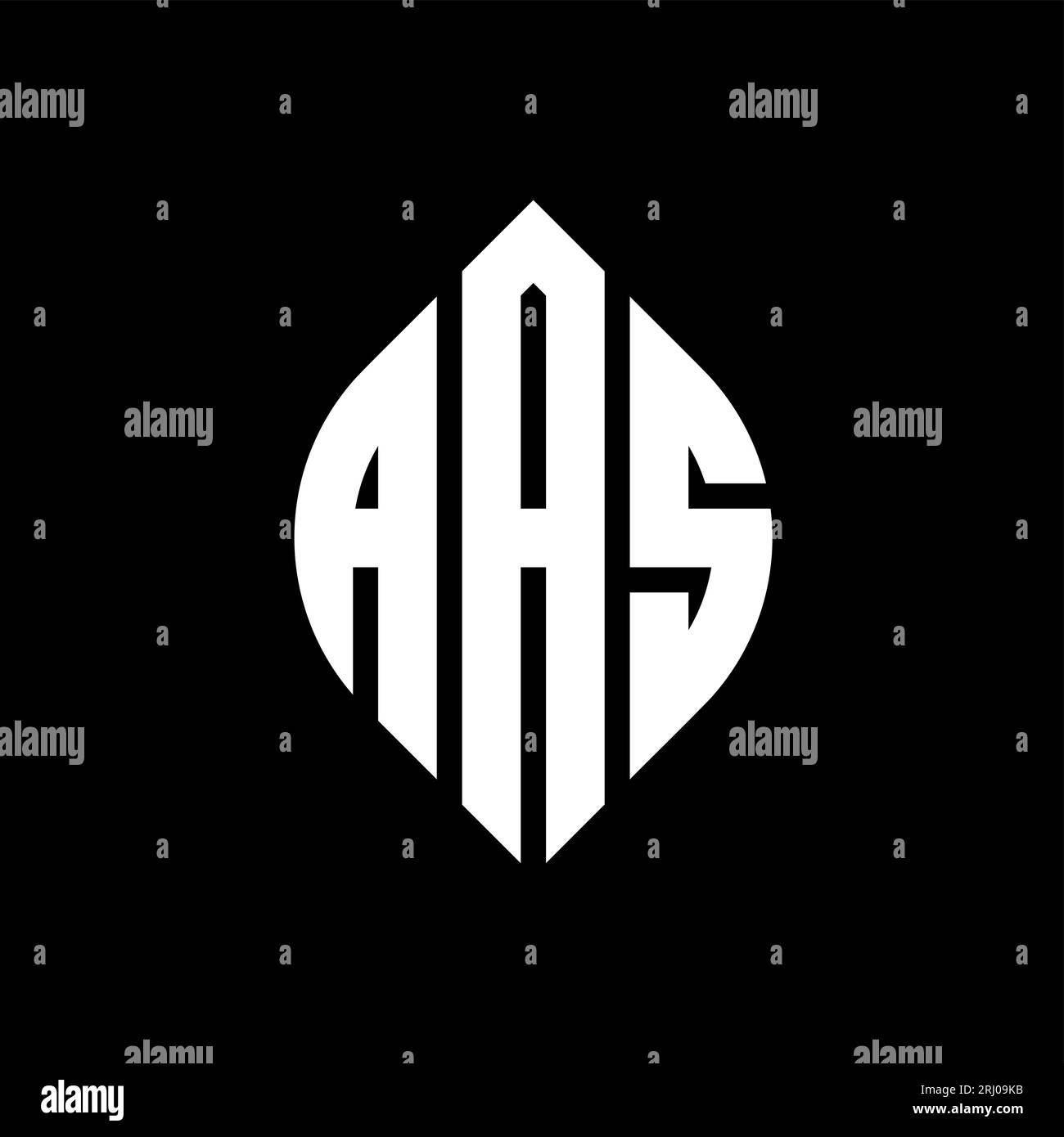 AAS circle letter logo design with circle and ellipse shape. AAS
