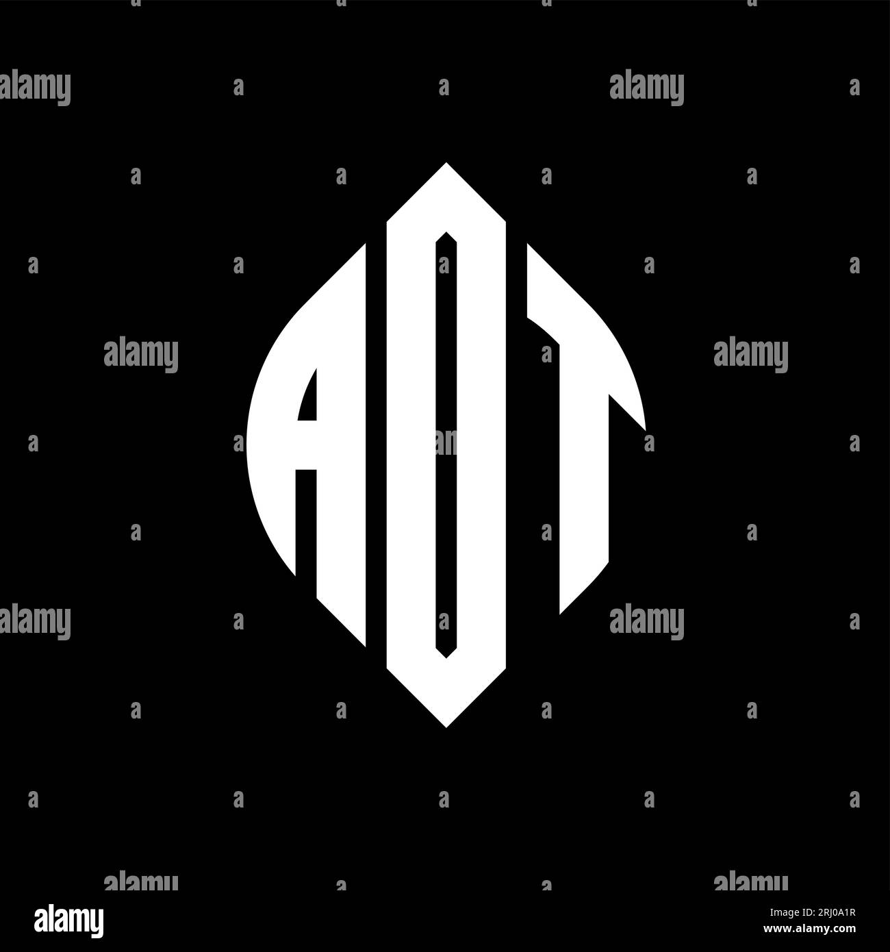 ADT circle letter logo design with circle and ellipse shape. ADT