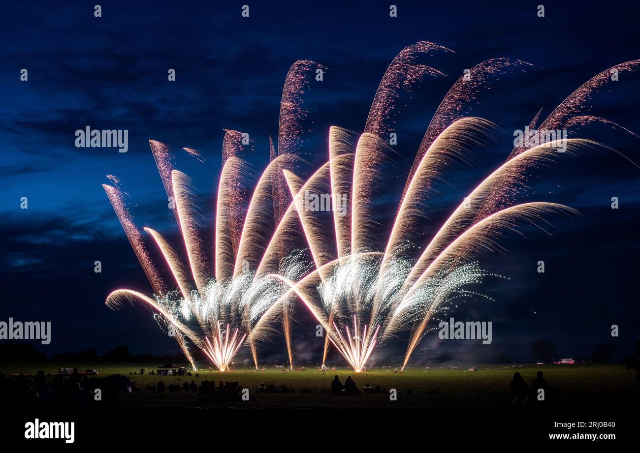 Belvoir Castle, UK. 19th Aug 2023. People watch the firework display by ...