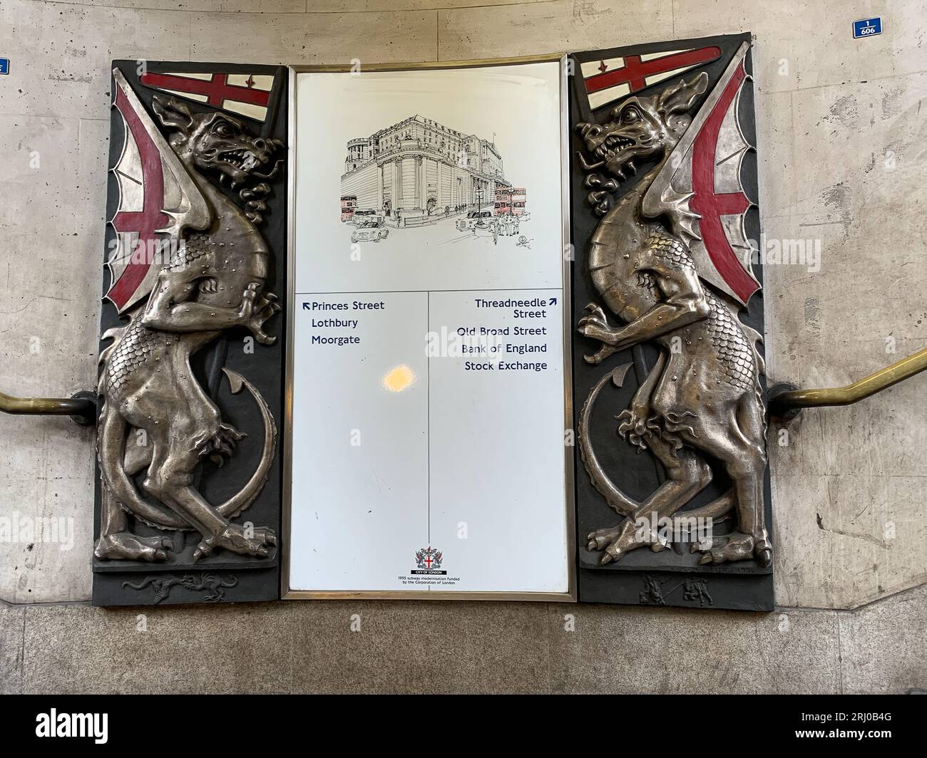 London, UK. 10th August, 2023.Bank Underground station in the City of London. Credit: Maureen McLean/Alamy Stock Photo