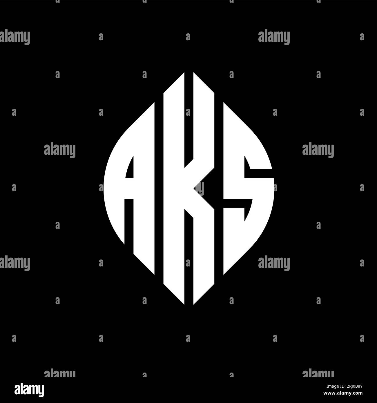 AKS circle letter logo design with circle and ellipse shape. AKS ...