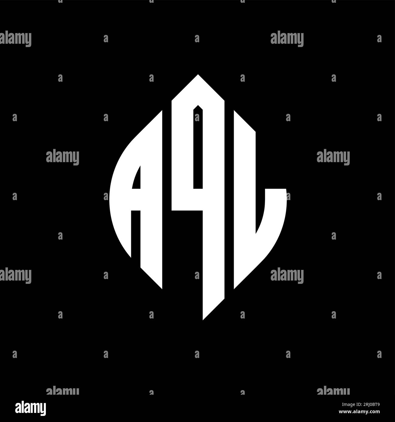 AQL circle letter logo design with circle and ellipse shape. AQL ...