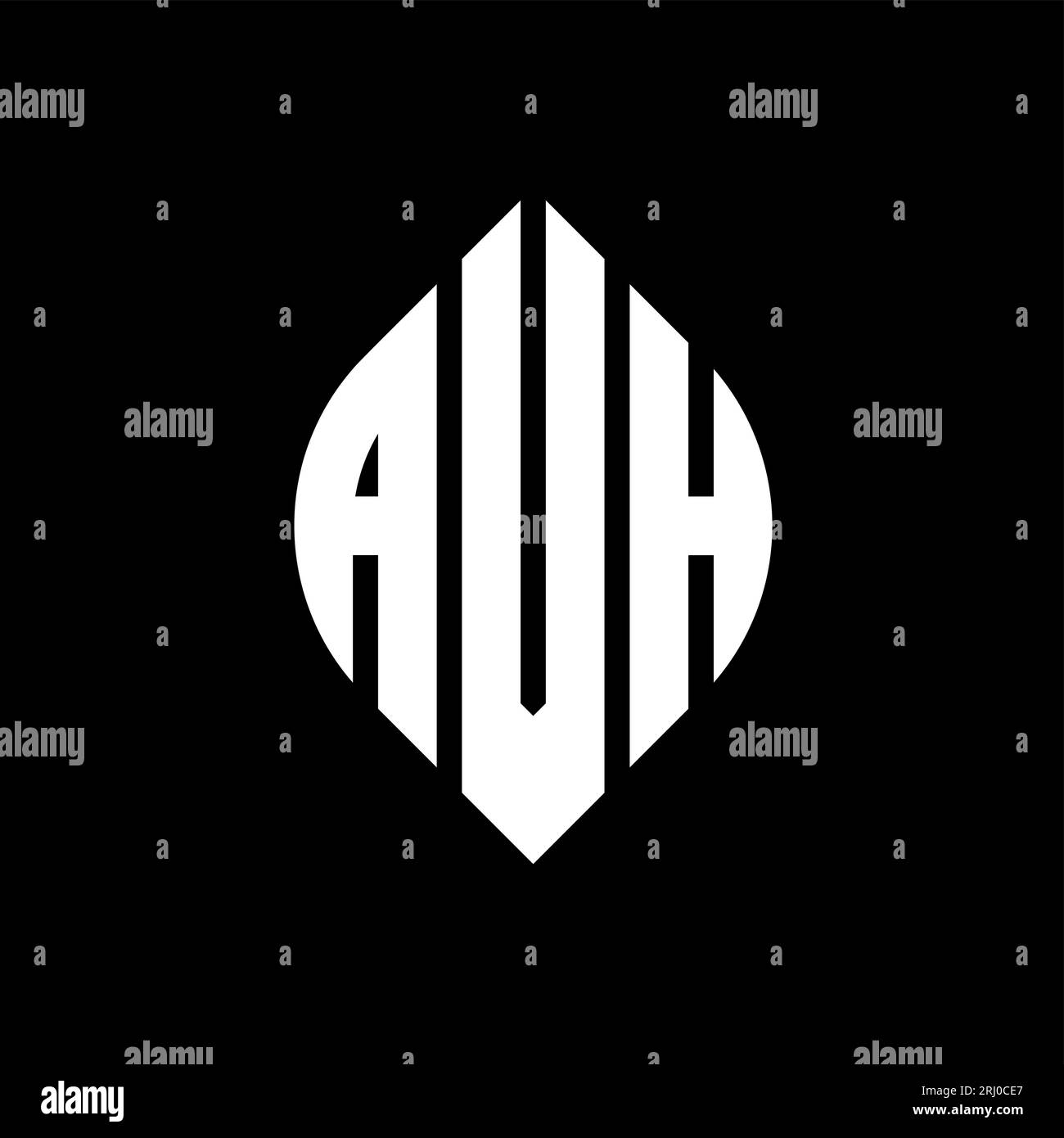 AVH circle letter logo design with circle and ellipse shape. AVH ...