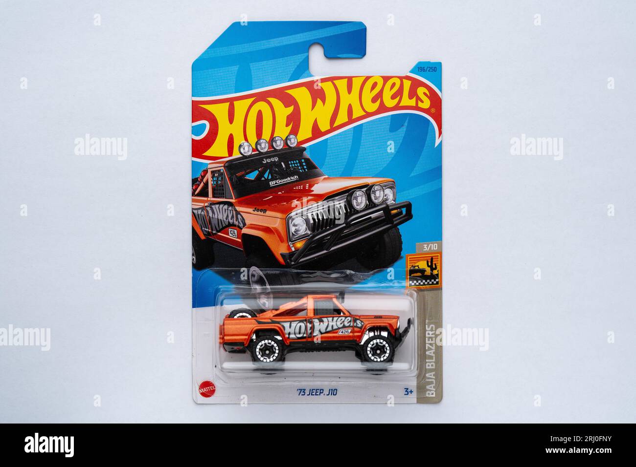Kuala Lumpur, Malaysia - August 20, 2023: Pack of Hot Wheels die cast carded car model for Hot Wheels series. Hot Wheels is a scale die-cast toy cars Stock Photo