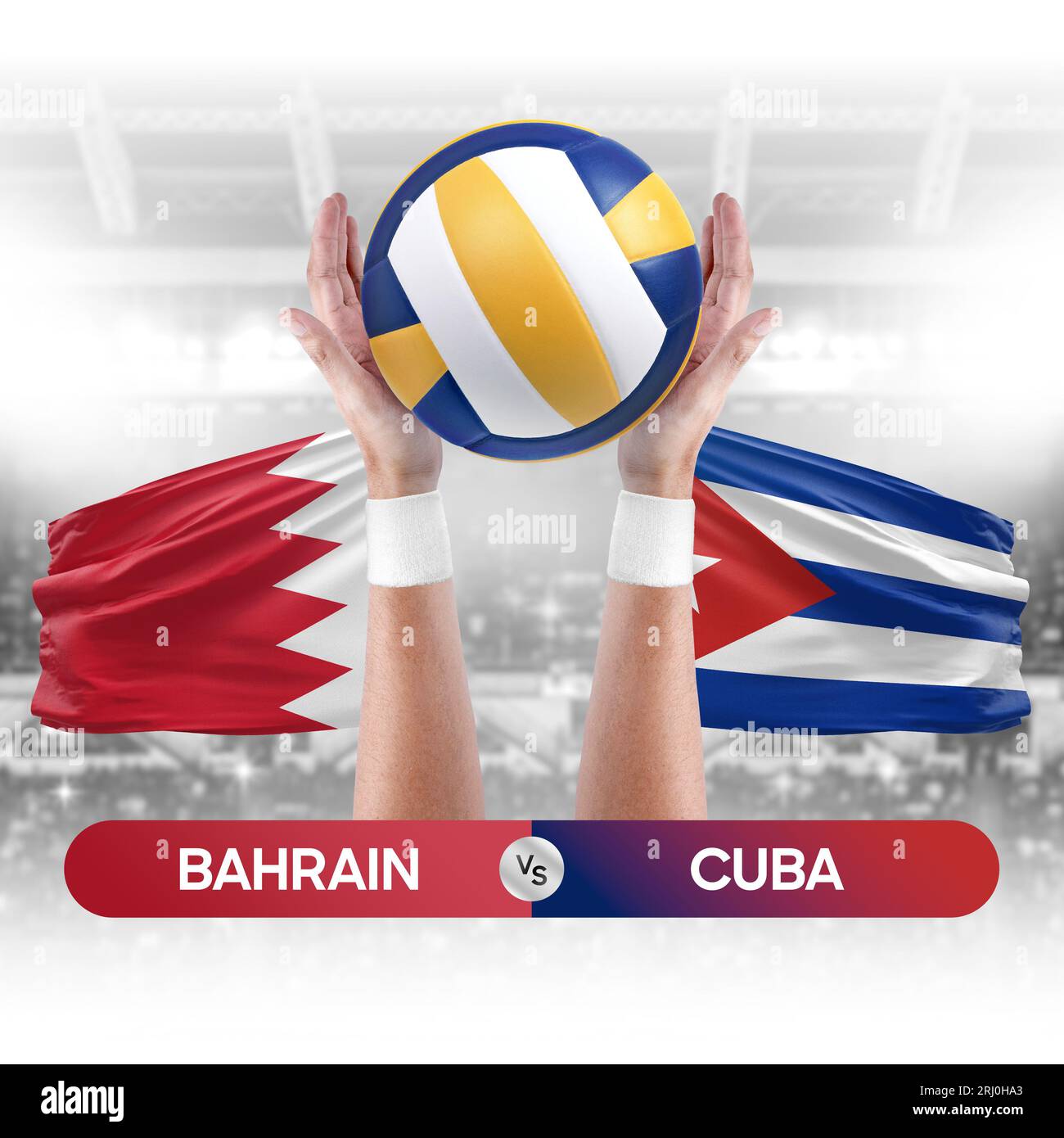 Bahrain vs Cuba national teams volleyball volley ball match competition