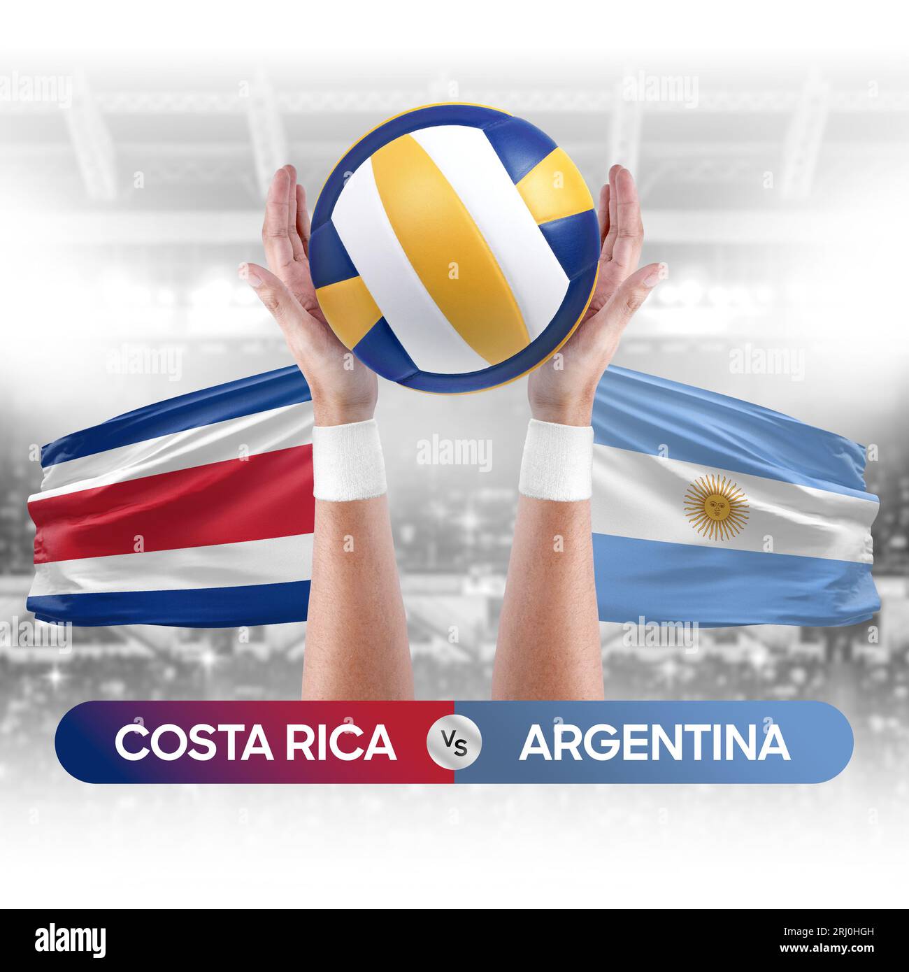 Costa Rica vs Argentina national teams volleyball volley ball match