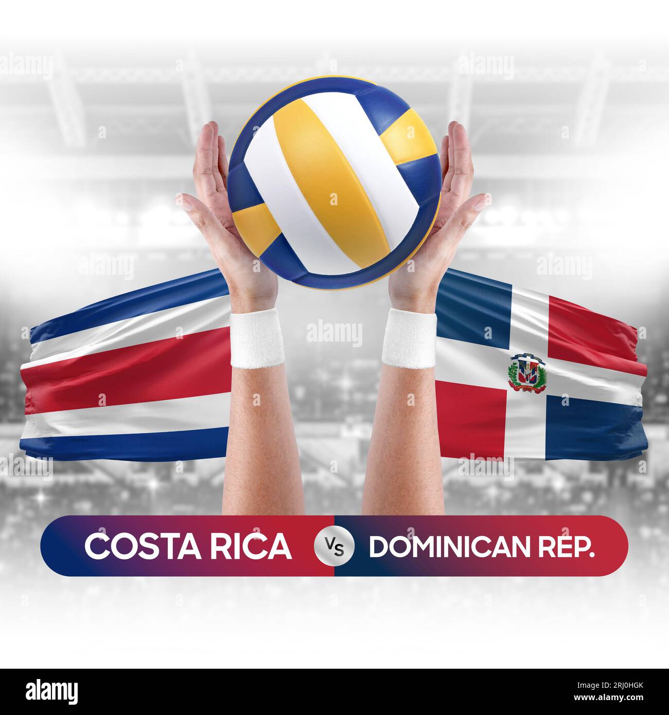 Costa Rica vs Dominican Republic national teams volleyball volley ball ...