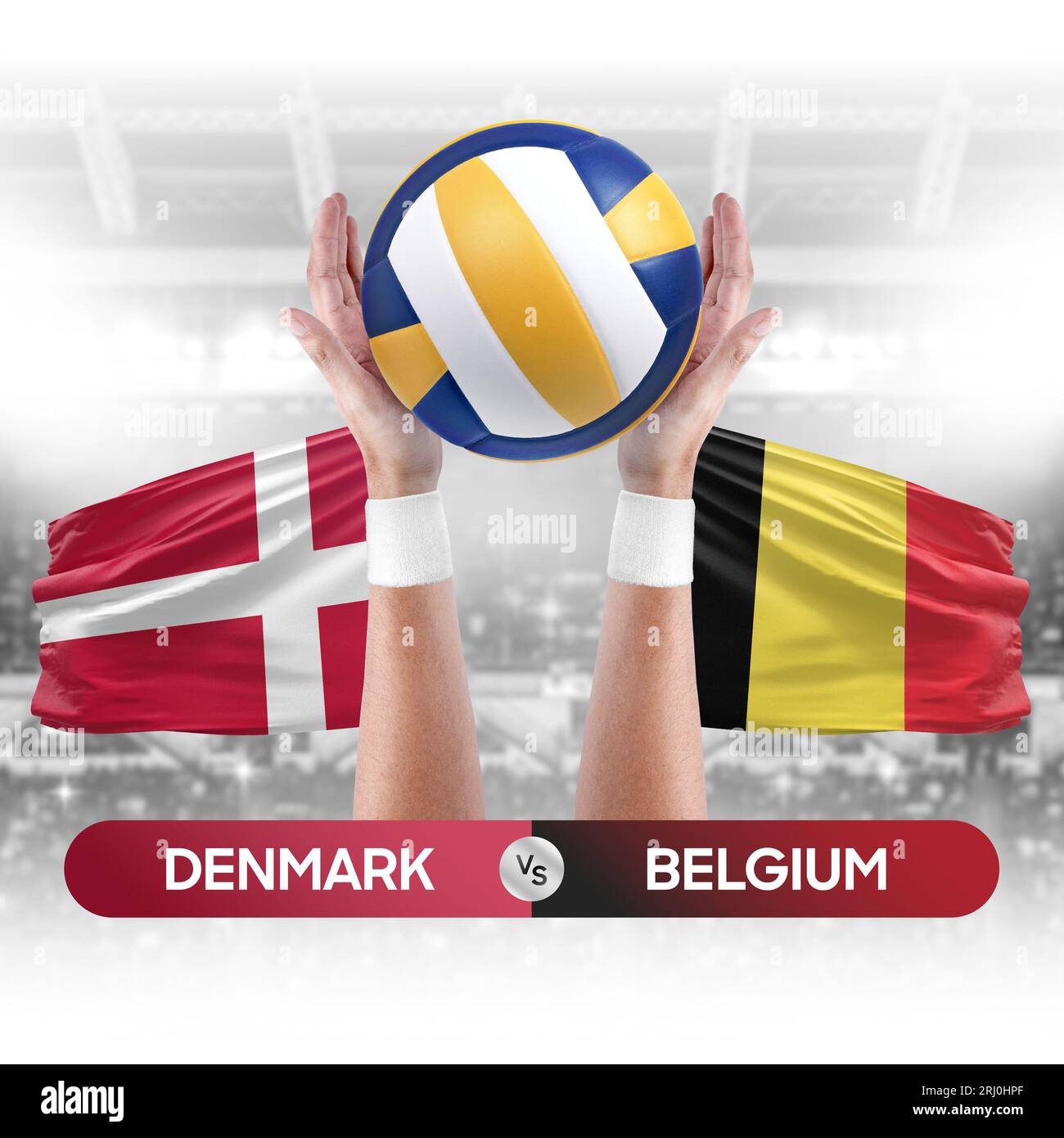 Denmark vs Belgium national teams volleyball volley ball match